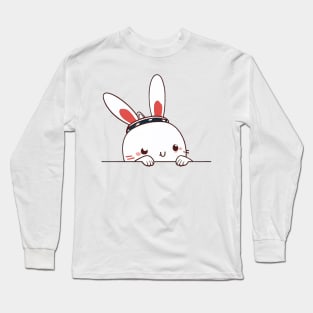 Sneaky japanese rabbit so cute Long Sleeve T-Shirt